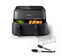 (TG. 9 L) Philips Airfryer Serie 3000 con doppio cestello, 9L, Friggitrice ad ar