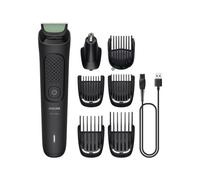 Rifinitore Philips Multigroom serie 3000 tutto in uno 7 in 1 - Rifinitore per barba e capelli, Lame autoaffilanti delicate sulla pelle, 10 impostazioni di lunghezza, Modello MG3930/15