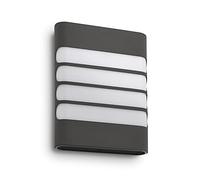 Philips Alpenglow Applique LED, Lampada da Esterno, Resistente a Intemperie IP44, Durevole, Design Classico, Alluminio, Grigio Antracite, Lampadina E27 Venduta Separatamente