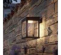 Philips Applique a LED solare Camill nero/trasparente, 14 x 14 cm Philips