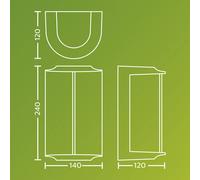 Philips Applique da esterni LED Reese UE, antracite, alluminio, IP44 872016935129500