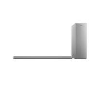 PHILIPS AUDIO B6405/10 Soundbar Altoparlante Bluetooth con Subwoofer Wireless, 2.1 Canali, 140 W, Dolby Audio, HDMI ARC, Design sottile con Staffa per Montaggio a Parete, Argento