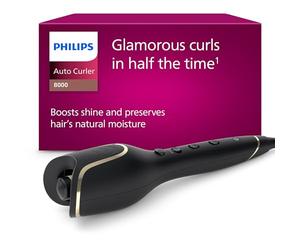 Philips Auto Curler 8000 Series, arricciacapelli, 27 diverse opzioni di styling, nero, modello BHB876/00