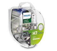 Philips LongLife EcoVision H7 55W Due Lampadine Faro Alto Fascio Ricambio Orig.