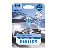 Lampada alogena PHILIPS H4 WhiteVision Ultra 12V, 60/55W, 1 Pezzo