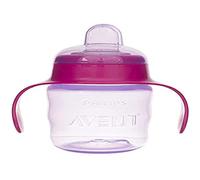 PHILIPS AVENT 200 ML 6 M + bicchiere per imparare a bere con becco, bottiglia per imparare a bere, 1 pezzo (confezione da 1), rosa