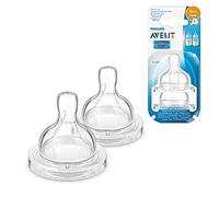 Philips Avent Allattamento SCF634/27, 2 Tettarelle Classic+ e Anti-colic, Flusso Abbondante, 4 Fori, 6+ Mesi