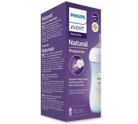 Biberon natural con tettarella a risposta naturale azzurro da 260 ml 1m+ | senza bpa - philips avent