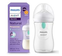 Philips AVENT Natural Response SCY673/01 Biberon con valvola Airfree 260ml, Tettarella 1m+