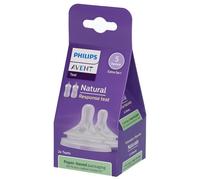 Tettarelle a risposta naturale 6m+ - set di 2 tettarelle senza bpa - philips avent