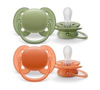 Philips Avent ultra soft, ciucci morbidi e flessibili per bambini dai 18 mesi in su, senza BPA, con custodia da trasporto per sterilizzatore, confezione da 2 (modello SCF093/01)
