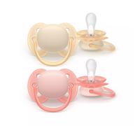PHILIPS AVENT Ciuccio In Silicone 0-6 Mesi 2 Pezzi "Ultra Soffice" SCF091/38