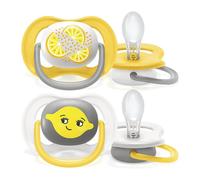 Philips Avent Ciuccio Scf080/18 Ultra Air 6-18 Mesi Senza Bpa Confezione da 2 Pezzi con Custodia Da