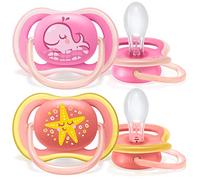 Philips Avent ciuccio ultra air SCF085/04 - Scudo leggero, progettato per fornire un flusso d'aria con grandi fori per mantenere la pelle del bambino asciutta