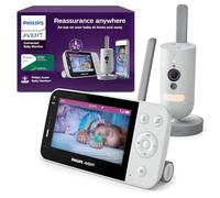 Philips Avent Connected Baby Monitor con Wi-Fi, telecamera HD di alta qualità, visione notturna a infrarossi, rilevamento del pianto, audio bidirezionale, 12 ore di autonomia, modello SCD951/26
