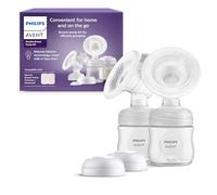 Philips Avent Double Breast Pump Kit, senza gruppo motore, semplice da pulire e assemblare, 2 biberon, 2 dischetti sigillanti e 2 ghiere per la conservazione del latte, modello SCF335/12