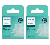 Philips Avent Grow Bottle 6M + Tettarella Flow - Confezione da 4 (SCY098/02)