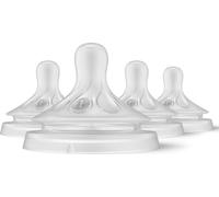 Philips AVENT Natural Response Capezzoli, flusso extra lento (Flow 1), confezione da 4, SCY961/04