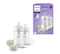 Philips Avent Natural Response set regalo per bambini: 2 biberon anti-coliche da 260 ml con tettarella flusso 3 (1m+) 2 ciucci ultra air (modello SCD657/12)
