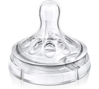 Philips Avent Natural SCF652/27 Tettarelle Flusso Lento, 2 Fori, 1 Mese+, 2 Pezzi