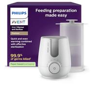 Philips Avent Premium 2-in-1 Scaldabiberon e sterilizzatore - con tecnologia di riscaldamento a bagnomaria di livello ospedaliero, sensore intelligente della temperatura, SCF359/00
