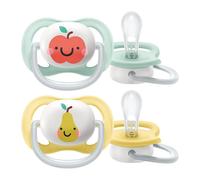Philips Avent SCF080/17 Ciuccio Ultra Air 0-6 mesi senza BPA Confezione 2 pz con custodia da traspo