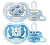 Philips Avent SCF085/03 - Succhietto Ultra air, Lascia respirare la pelle del tuo bambino, Ortodontico & senza BPA, 6-18 m, confezione da 2 pz