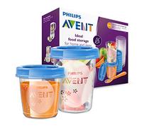 Philips Avent SCF721/20 Set Vasetti per la Conservazione delle Pappe, 10 Pezzi 180 ml + 10 Pezzi 240 ml