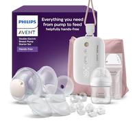 Philips Avent set per i primi allattamenti con tiralatte a mani libere, con motore di qualità ospedaliera, che imita il ritmo di suzione del bambino, estrazione fino a 85 volte al minuto, SCD553/11