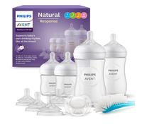 Philips Avent Set regalo per neonati con biberon - 4 biberon, 2 tettarelle extra, ciuccio ultra soft e spazzola per biberon, per bambini da 0-12 mesi in su (modello SCD838/13)