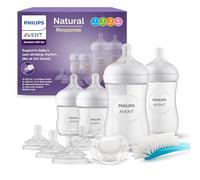 Philips Avent Set regalo per neonati con biberon - 4 biberon, 2 tettarelle extra, ciuccio ultra soft e spazzola per biberon, per bambini da 0-12 mesi in su (modello SCD838/13)