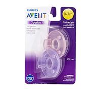 Philips AVENT, Soothie - Ciuccio colore rosa / viola, per bambini da 0 a 3 mesi in confezione da 2