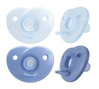 Philips Avent Soothie Heart SCF099/41 - Ciuccio, 0-3 mesi, 4 pezzi, colore: Blu/Azzurro