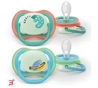 PHILIPS AVENT SUCCHIETTI AIR NOTTE 6-18M CON ANIMALI CAMALEONTE SCIMMIA 2 PEZZI