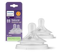 Philips Avent Tettarella per biberon Natural Response - 2 tettarelle per biberon a flusso 3, per neonati da 1 mese in su, senza BPA (modello SCY963/02)