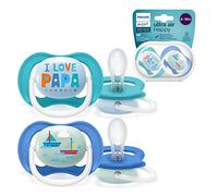 PHILIPS Avent Ultra Air Ciuccio, Modello Scf080/03, Papà, Barche, Da 6 a 18 Mesi, Confezione da 2