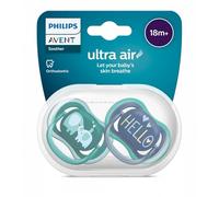Philips AVENT Ultra Air - Ciuccio per bambini dai 18 mesi in su, tettarella solida per la crescita dei denti, SCF349/19