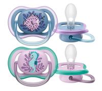Philips Avent Ultra Air Pacifier,6-18 Months, Girl - 2 Pieces