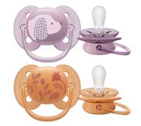 Philips Avent Ultra Soft Pacifier,6-18 Months, Gril - 2 Pieces