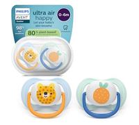 Philips AVENT Ciuccio Ultra Start SCF080/23 - Ortodontico 0-6 mesi, silicone, senza BPA, 2pz