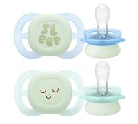 Philips Avent Ultra Start Night, Glow-in-The-Dark Pacifier,0-2 Months - 2 Pieces