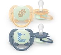 Philips Avent Ultrasoft Night SCF094/03 6-18m ciuccio Neutral 2 pz