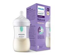 Philips AVENT Natural Response SCY673/01 Biberon con valvola Airfree 260ml, Tettarella 1m+
