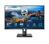 Philips 278B1 Monitor 27", IPS 4K UHD (3840 x 2160), Regolabile Ergonomicamente, 2 HDMI, Display Port, Hub USB, Casse integrate, Power Sensor, Vesa, Low blue Mode, Nero