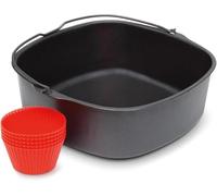 Philips Baking Kit - accessorio airfryer da 4.2L, antiaderente, nero | 7 stampi per muffin in silicone, con teglia da forno, lavabile in lavastoviglie, libro ricette (HD9925/01)