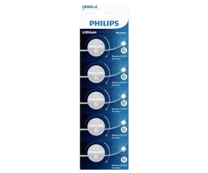 Philips Batteria a bottone CR 2032 3 V 5 pz. Litio Minicells
