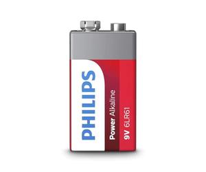 PHILIPS Batteria Alcalina 9V - 6LR61-5 Anni di Durata - 550mAh