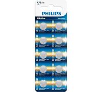 Philips Batteria alcalina LR44 | AG13 | A76 Batterie a bottone 1,5 V V13GA - 10 pezzi