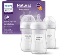 Philips Biberon Natural Response 3 biberon da 260 ml per neonati da 3-6 mese in