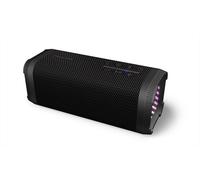 Philips TAS2000B Altoparlante wireless Bluetooth con spettacolo di luci LED, 20 W Bass+, Auracast, 20H di riproduzione, Impermeabilità IPX5, Riproduzione USB, Microfono, Controllo app - Nero